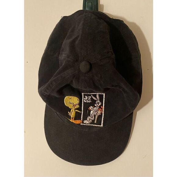 Looney Tunes Stamp Collection vintage 1997 Tweetie bird & Bugs Bunny Hat - Picture 1 of 8